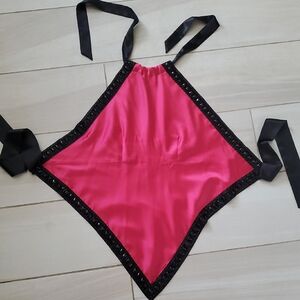 bebe Pink and Black Satin Chemise